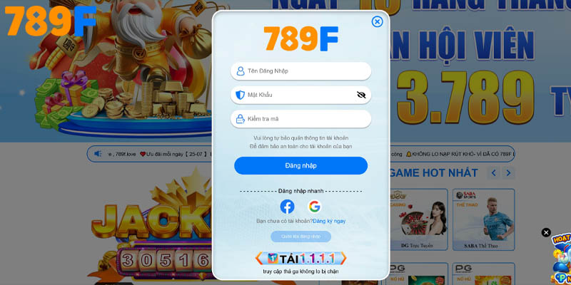 Điền thông tin đăng nhập 789f