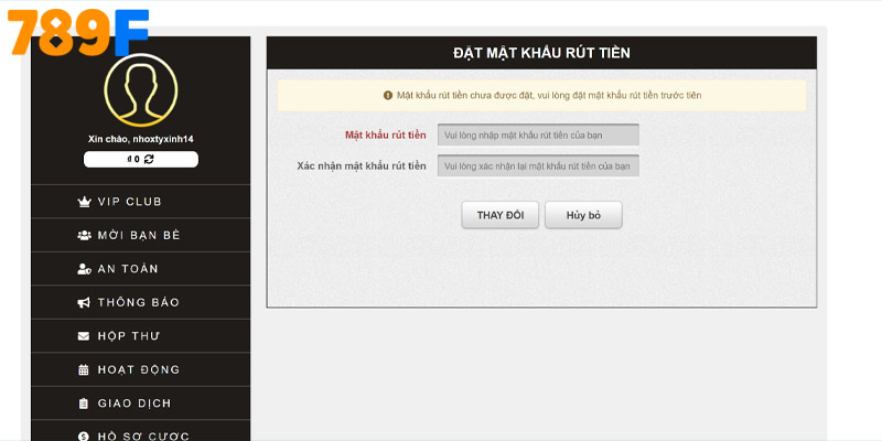 Điều kiện rút tiền 789f